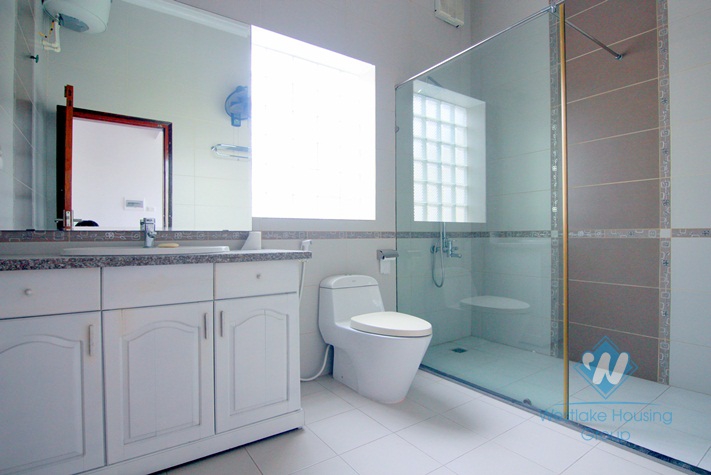 Unfurnished house with large yard for rent in Tay Ho district, Hanoi.